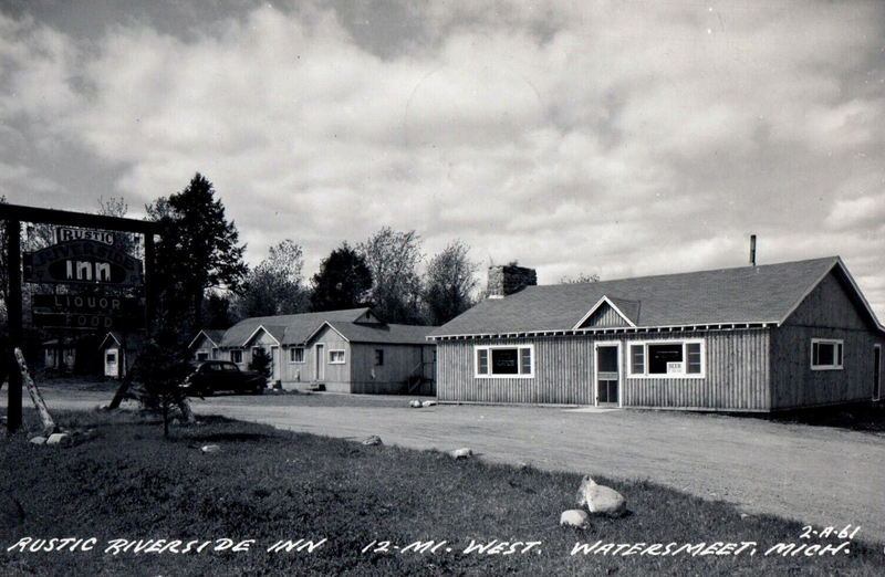 Rustic Riverside Inn - Vintage Postcard